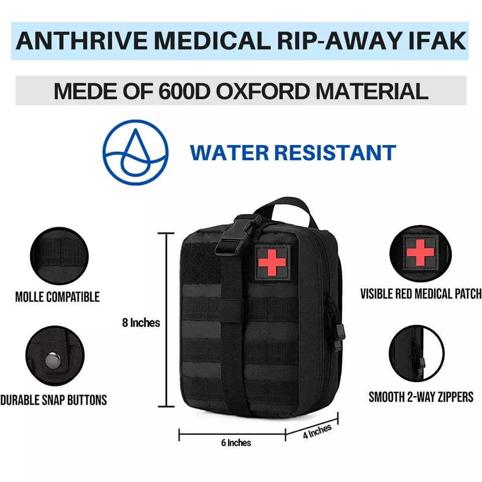 Tactical Waterproof First Aid Emergency Kit Bag Camouflage Ifak Pouch