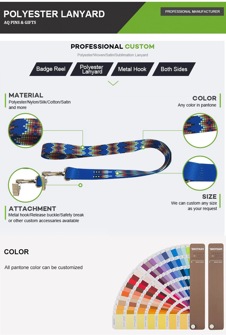 Wholesale Cheap Custom Dye Sublimation Printed Branded Lanyards No Minimum Order (025)