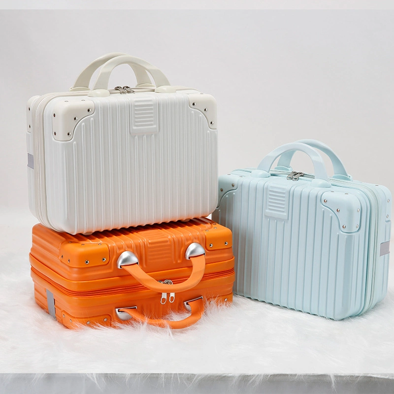 Factory Wholesale 14 Inch 12 Inch Portable Luggage with Hand Gift Small Mini Travel Code Box Cosmetic Storage Bag