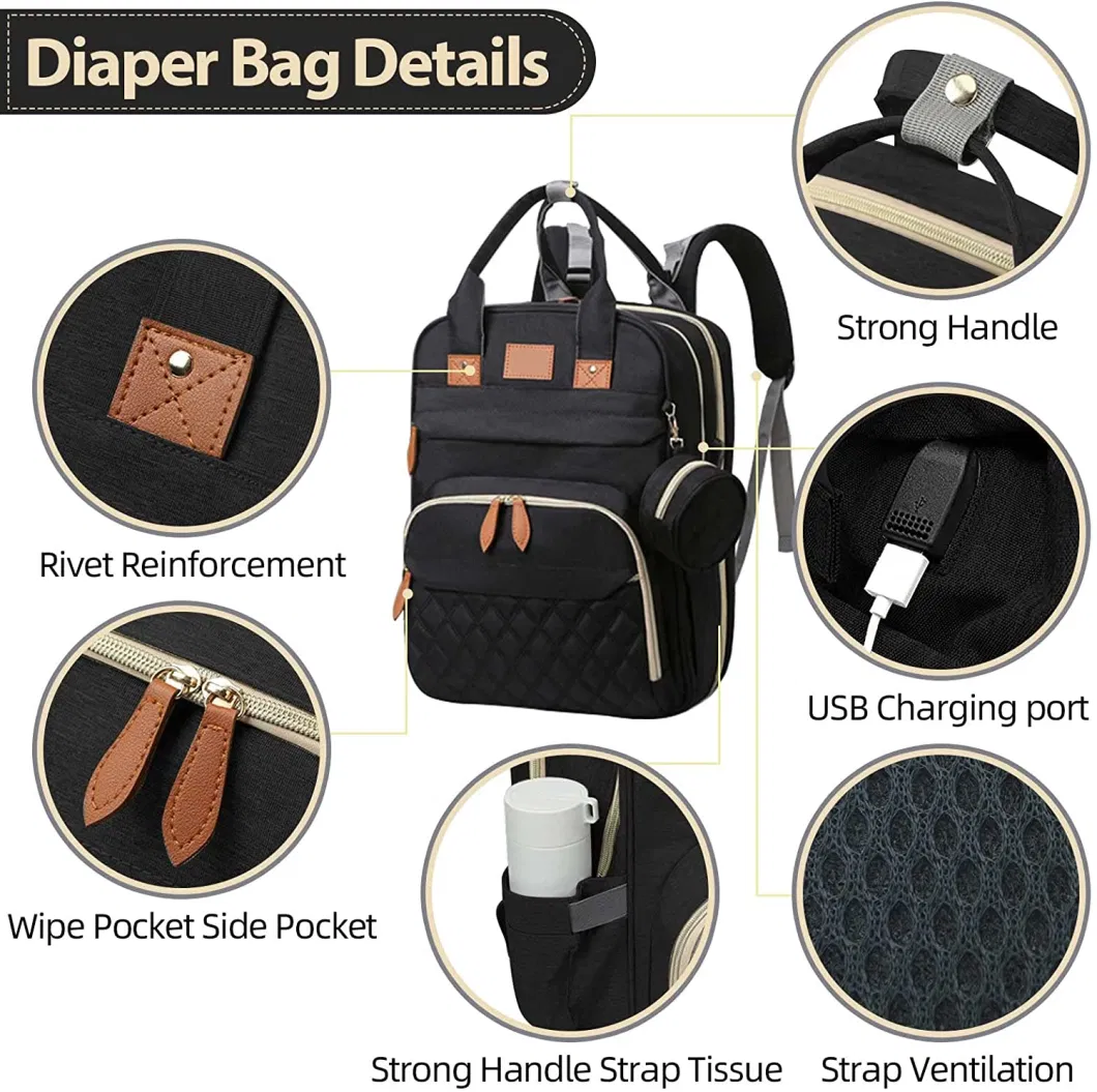 Travel Diaper Bags Back Pack with Changing Pad