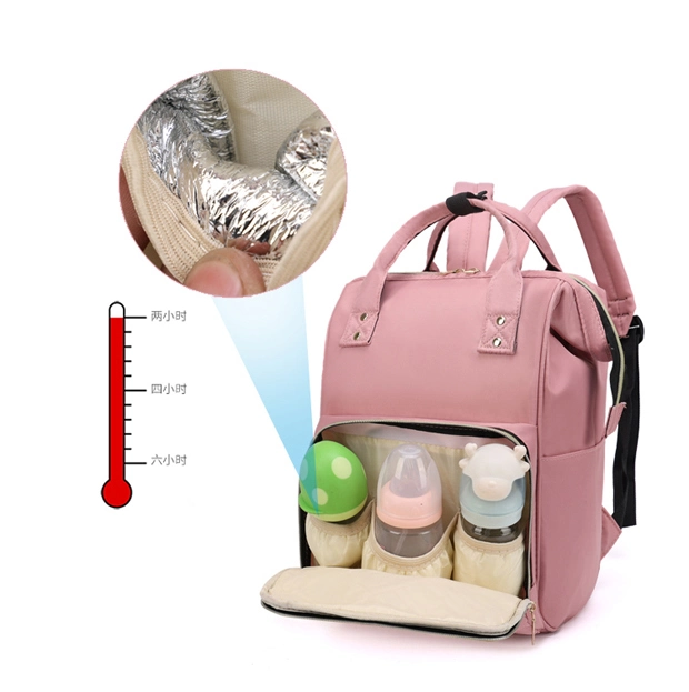 New Arrival Large Capacity Fashion Mom Baby Backpack Bag Travel Waterproof Diaper Bag