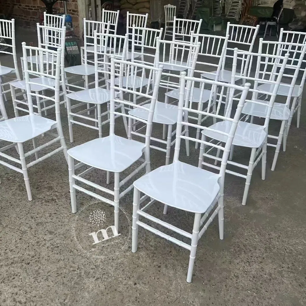 Stackable Plastic Tiffany Chair Silla White Party Wedding Hotel Dining Chiavari Chair