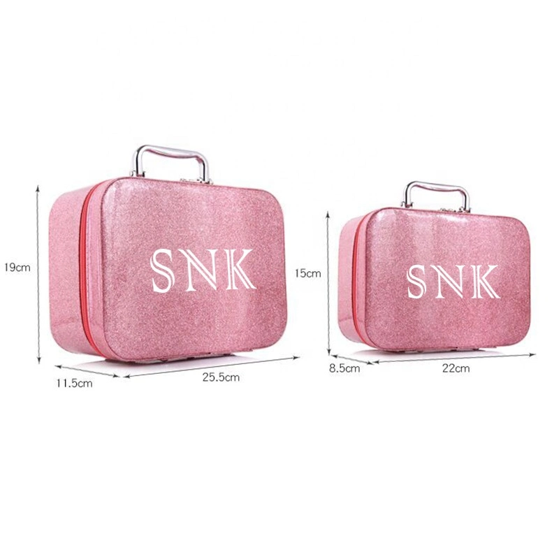 Christmas Portable Luxury Ladies Pink Travel Waterproof Makeup Cosmetic Bag Case