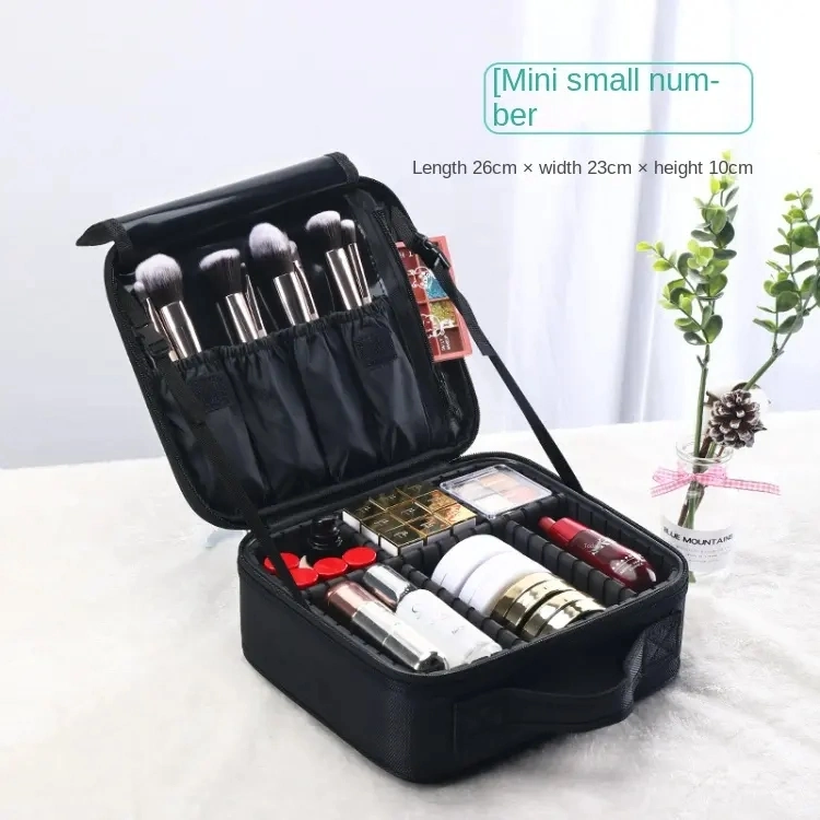 Factory Price Large Capacity Storage Case Zipper Makeup Portable Make up Box Women Travel Cosmetic Brush Inserts Bag Cosmetic Case