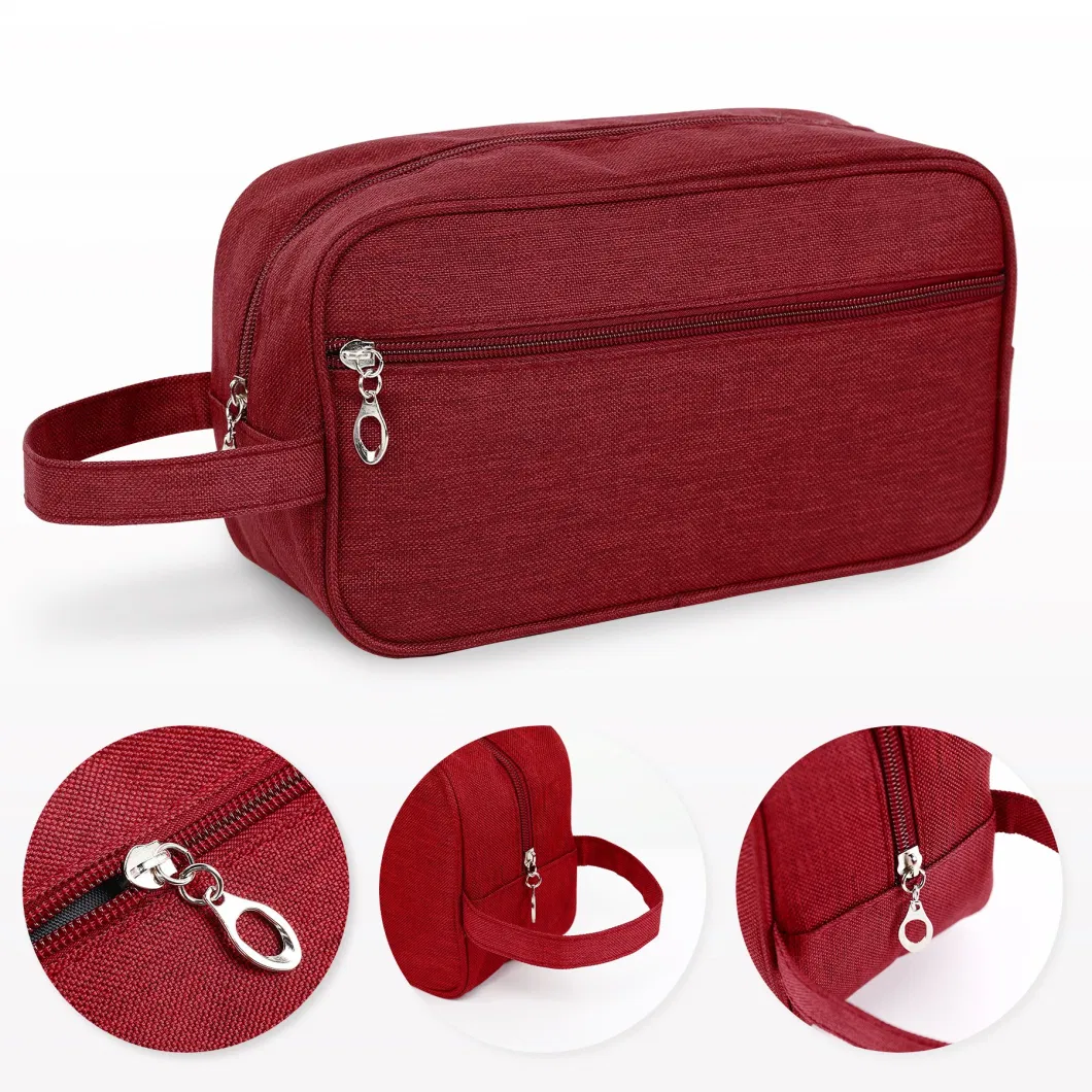 Bulk Multi-Color Water-Resistant Polyester Material Travel Shaving Dopp Kit Toiletry Case Cosmetic Bag for Man