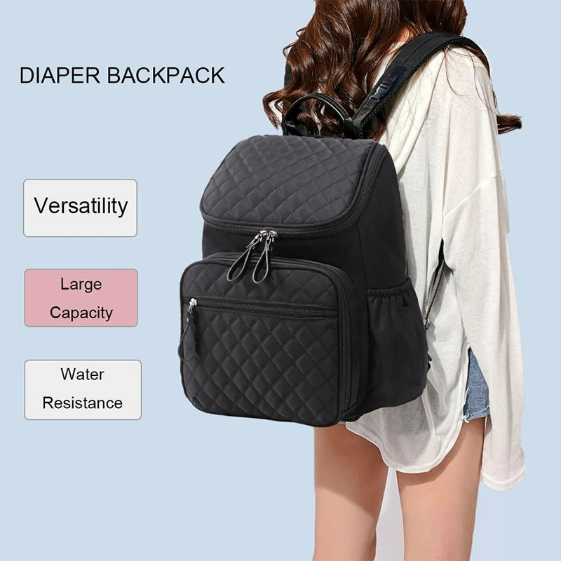 Durable Lightweight Waterproof Custom Diaper Backpack with Anti-Theft Pocket