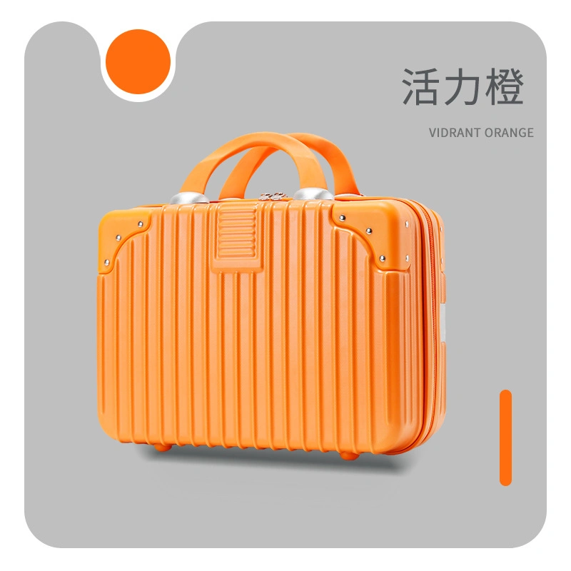 Factory Wholesale 14 Inch 12 Inch Portable Luggage with Hand Gift Small Mini Travel Code Box Cosmetic Storage Bag