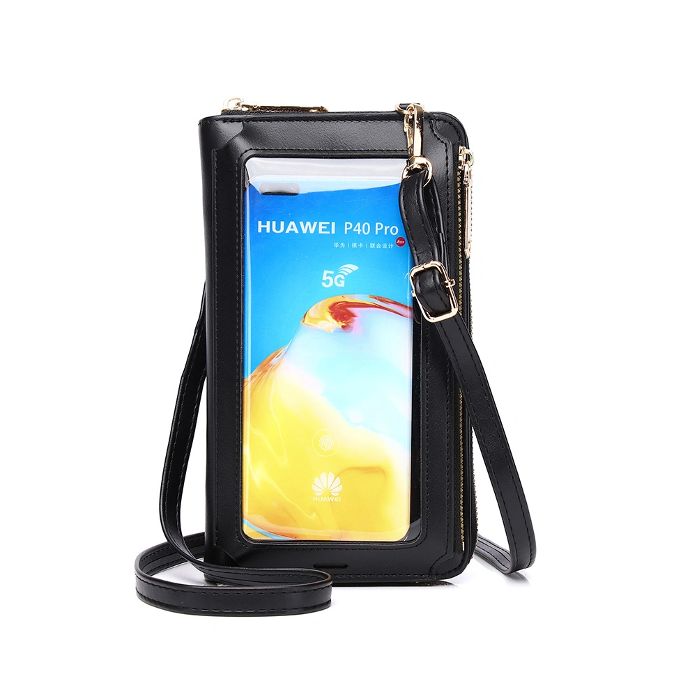 Hot Sale OEM Customized Screen Printing Logo Touch Screen Mobile Phone Bag Female Messenger Bag