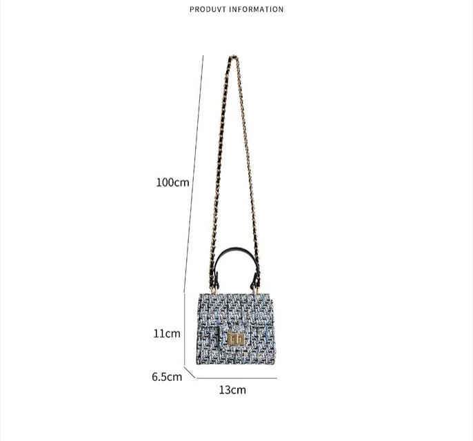 Niche High-End Portable Coin Purse Small Fragrance Style Pattern Chain Bag