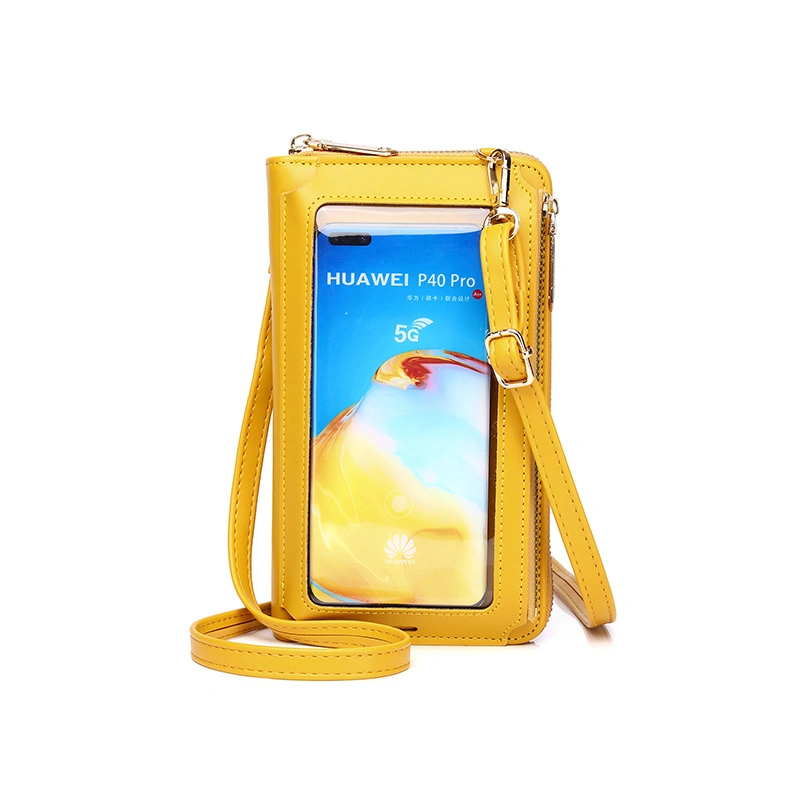 Hot Sale OEM Customized Screen Printing Logo Touch Screen Mobile Phone Bag Female Messenger Bag