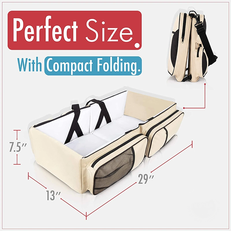 Portable Changing Table Infant Travel Bassinet Foldable Newborns Crib Diaper Bag