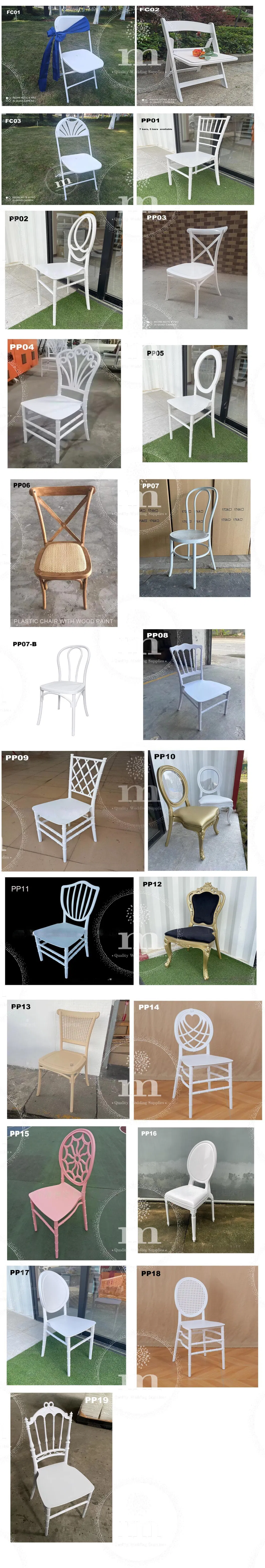 Stackable Plastic Tiffany Chair Silla White Party Wedding Hotel Dining Chiavari Chair