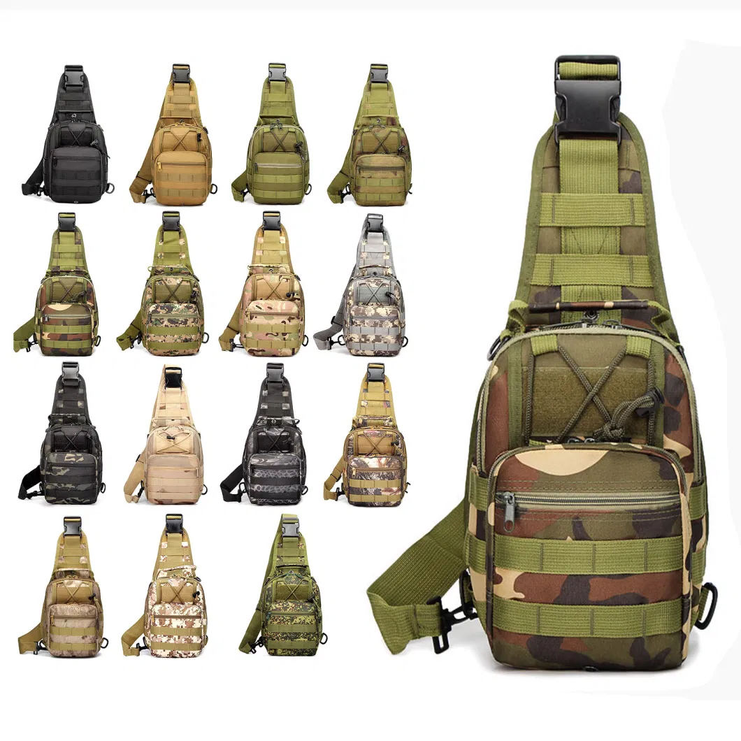 Men Oxford Chest Bag Single Shoulder Molle Pouch Tactical Messenger Crossbody Bag