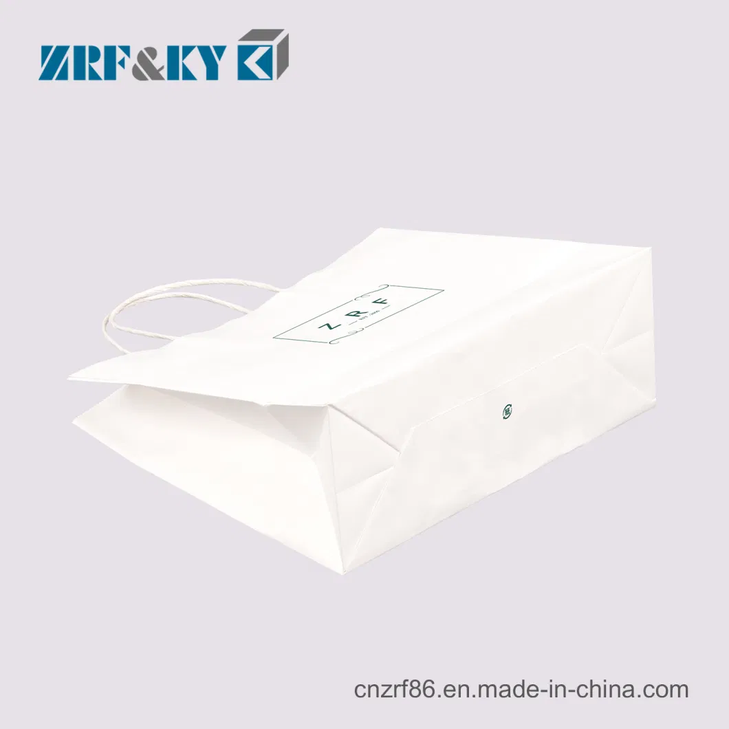 Custom Printed Kraft Paper Apparel/Cosmetics/Gift/Shopping Bags Bulk with Handles Wholesale