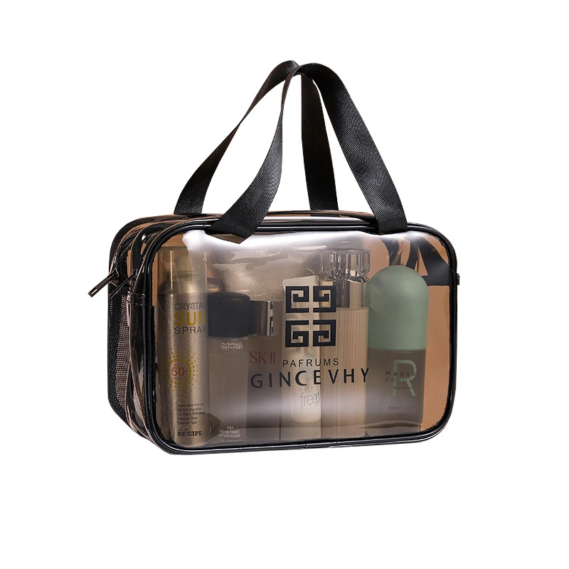 Customize Waterproof Clear Transparent Vinyl Plastic PVC EVA Zipper Pouch Makeup Toiletry Storage Purse Gift Skincare Packaging Travel Bath Washing Cosmetic Bag