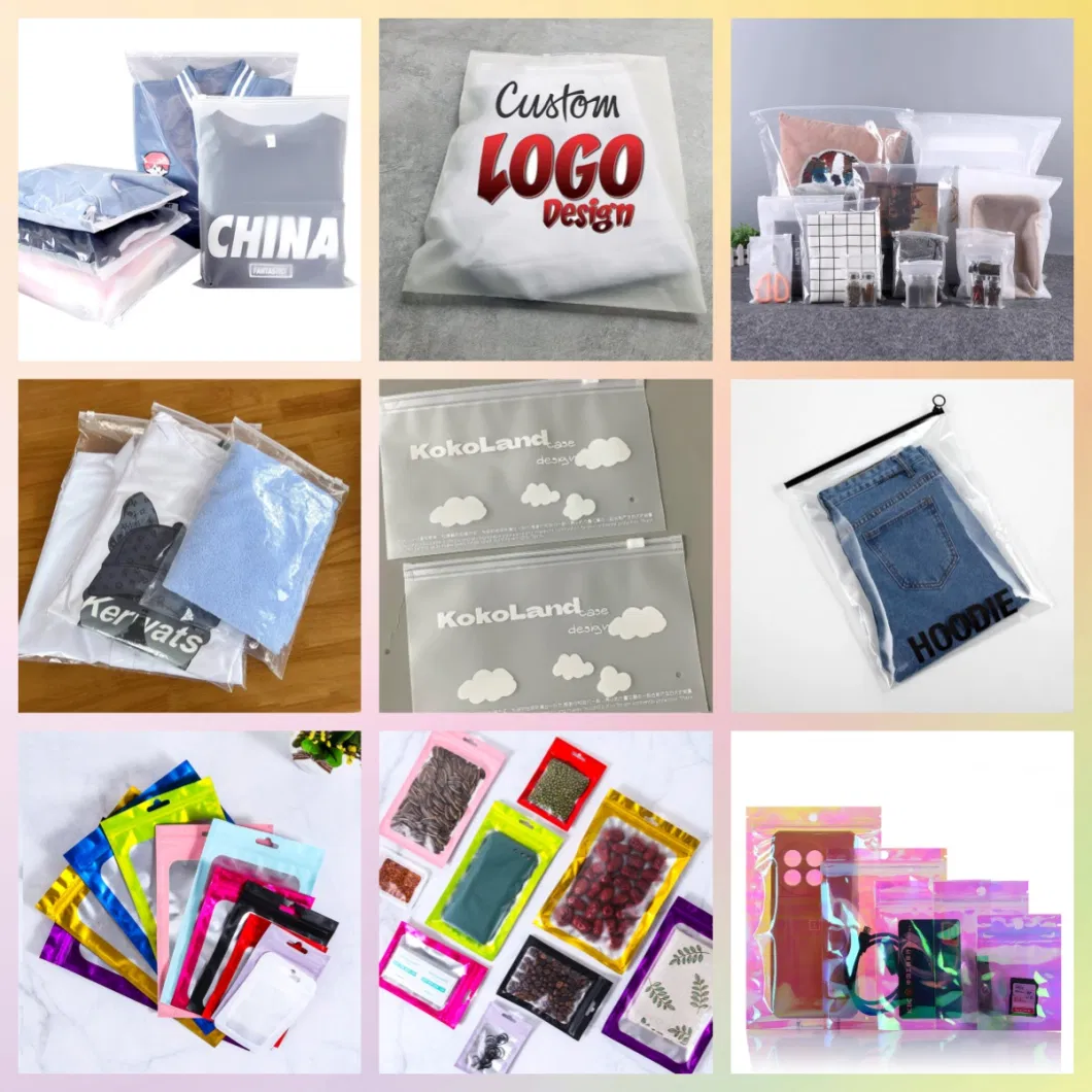 Wholesale Custom Printed Logo Reclosable Slider Plastic Cleansing Cloth Pads Packaging PVC Cosmetic Zipper Bag