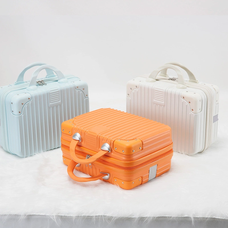 Factory Wholesale 14 Inch 12 Inch Portable Luggage with Hand Gift Small Mini Travel Code Box Cosmetic Storage Bag