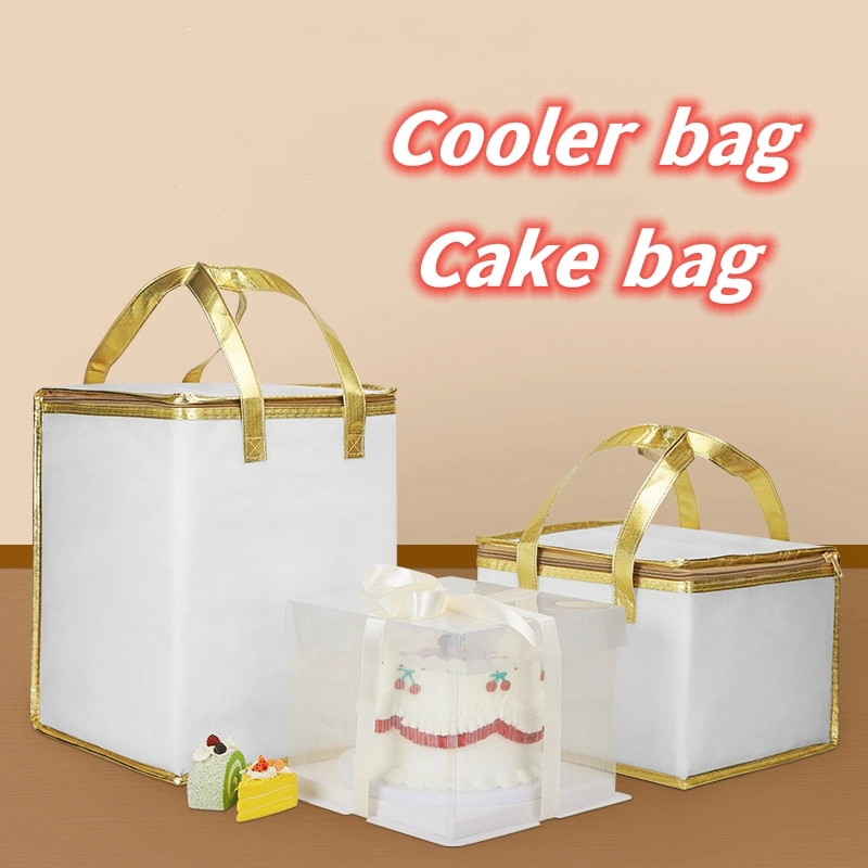 Customized Waterproof Lunch Takeaway Bag Thermal Tote Handbag Cake Cooler Bag