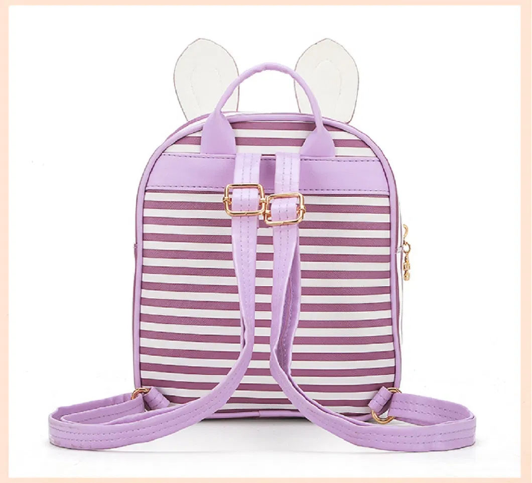 Children Bunny Backpack PU Leather for Nursery Kindergarten School Girls Bag Wbb14533