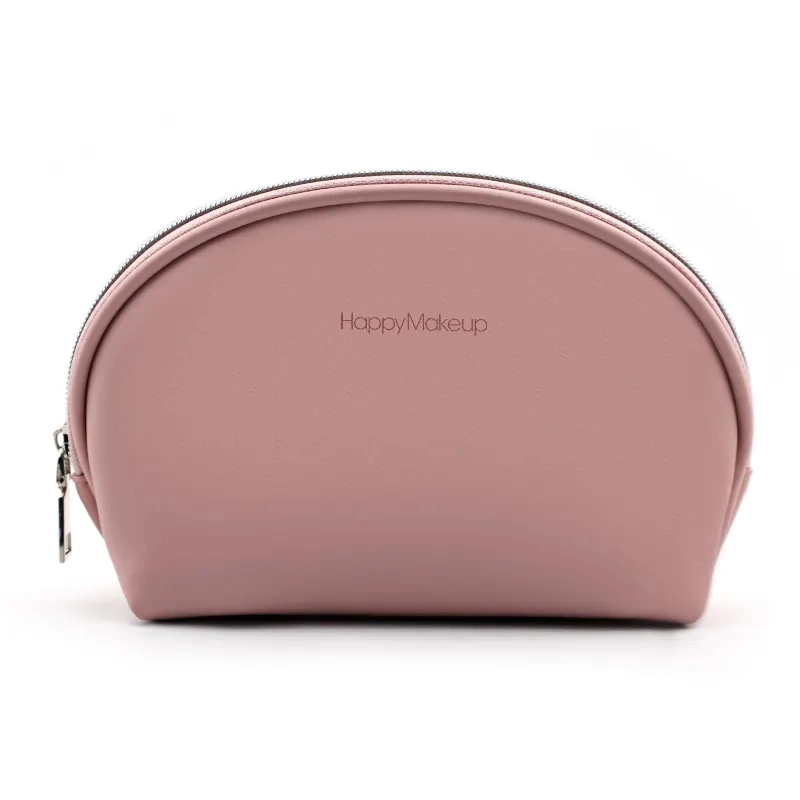 Fashion PU Travel Makeup Brush Bag Waterproof Stand-up Woman Custom Logo Wholesale Pink Cosmetic Bag