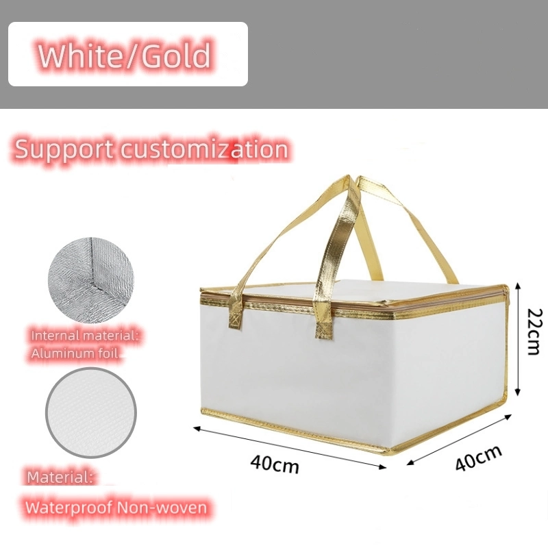 Customized Waterproof Lunch Takeaway Bag Thermal Tote Handbag Cake Cooler Bag