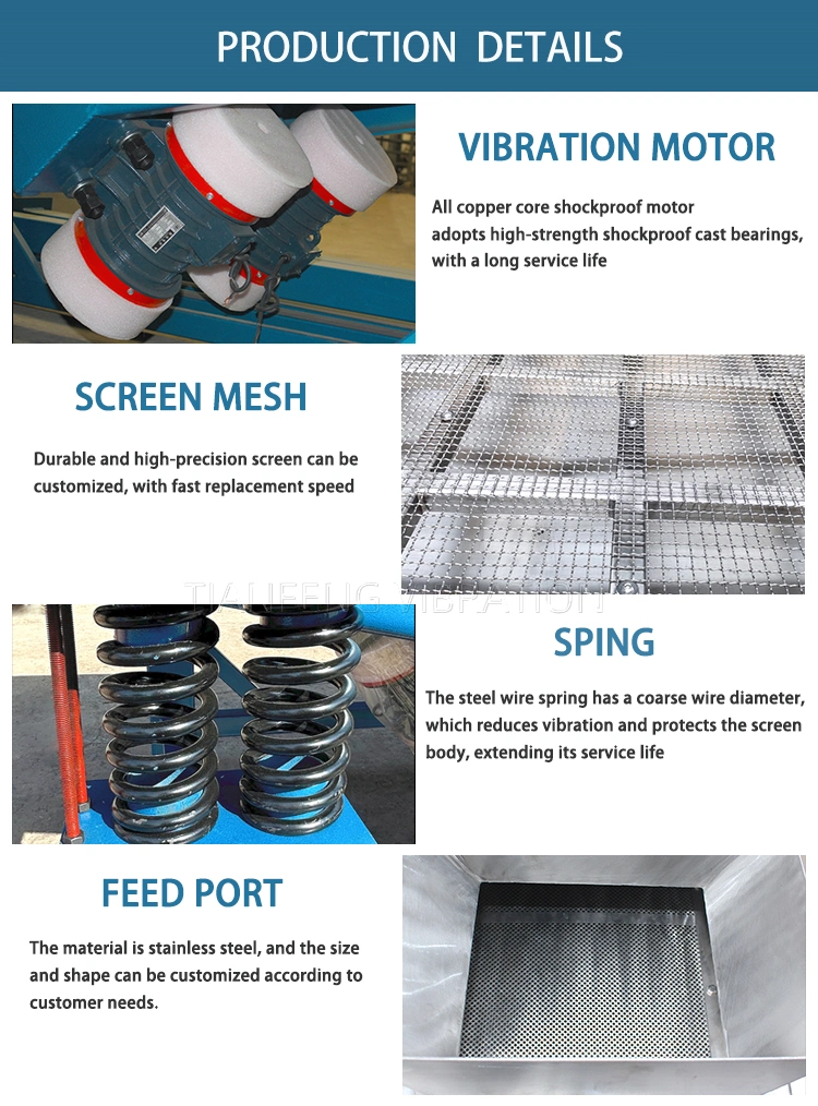 Sifter Grain Mixture Linear Vibrating Sieve Shaker Machine Screening Kaolin Powder