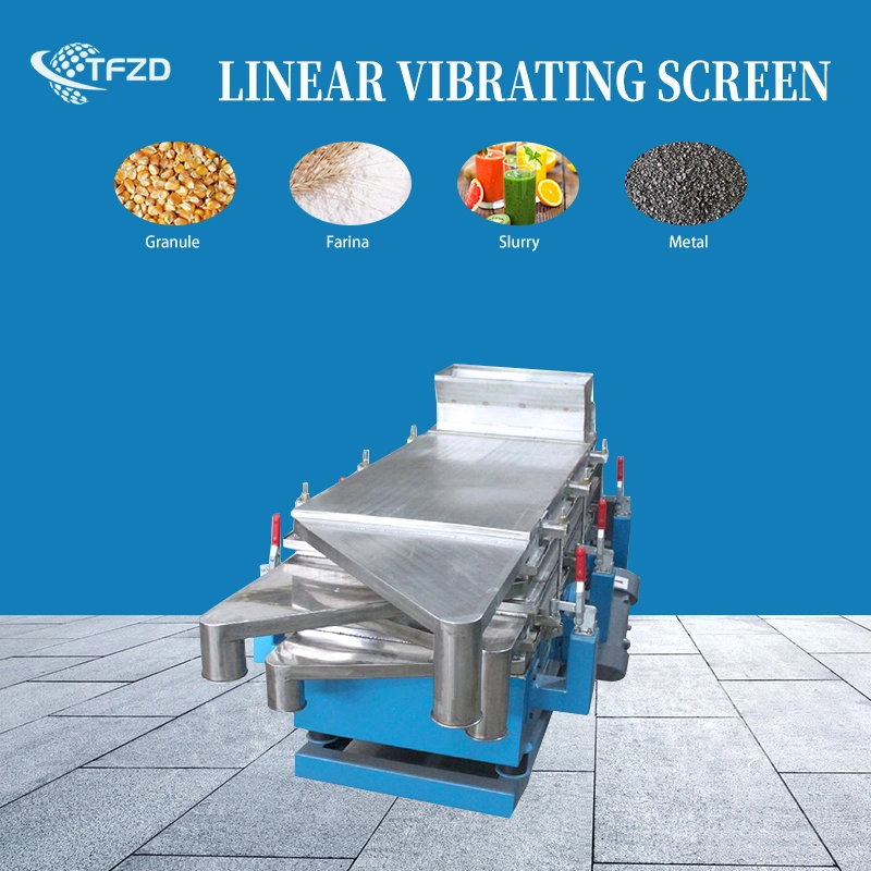 Sifter Grain Mixture Linear Vibrating Sieve Shaker Machine Screening Kaolin Powder