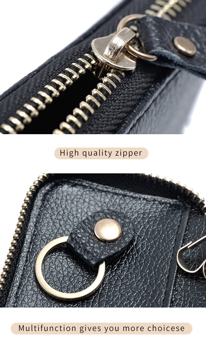 Creative Vintage Fashion Key Chains Men Women Accessories Mini Protective Shell Genuine Leather Car Key Case