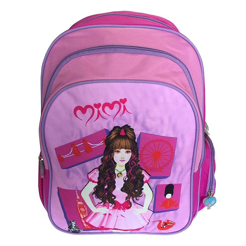 High Quality Child School Backpack Bag Custom Cartoon Student Bag for Girls