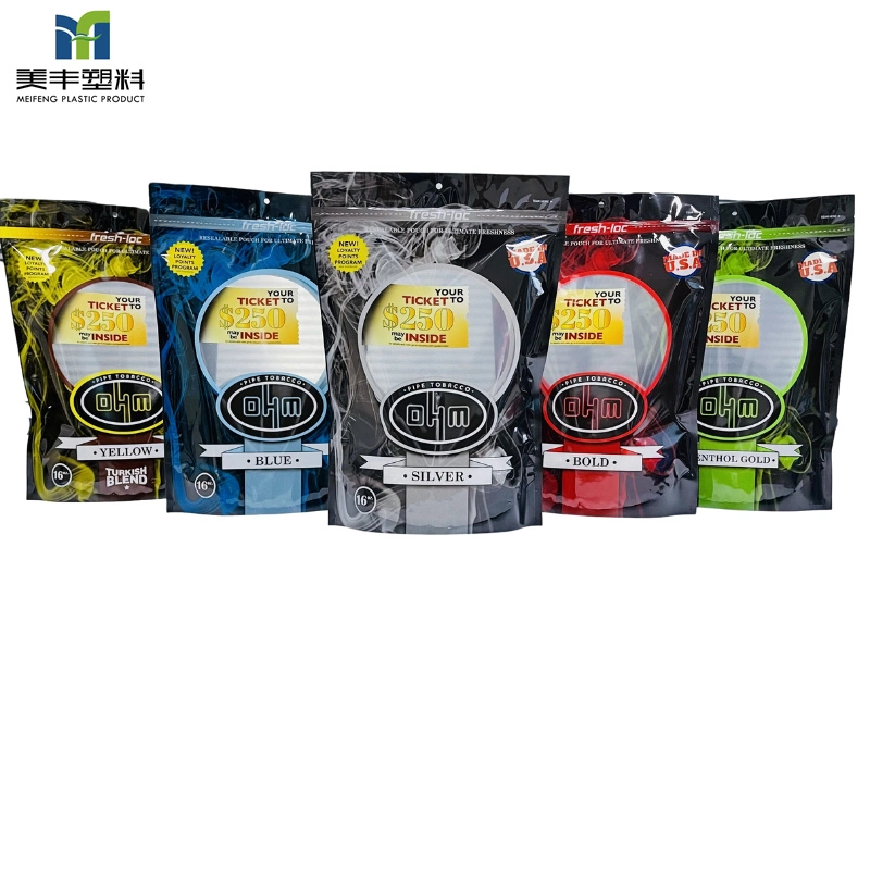 Direct Factory Print Tobacco Ryo Pouch Plastic Rolling Tobacco Zip Lock Pouch Empty Ryo Tobacco Packaging Pouches 50 Amber Leaf Golden Virginia Tobacco Zipper P