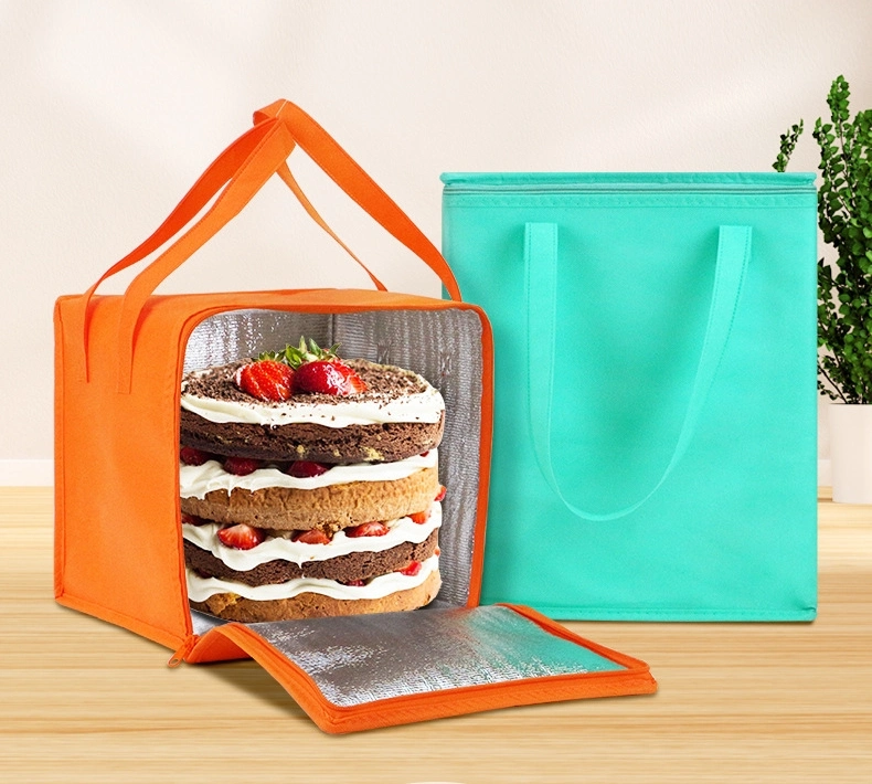 Customized Waterproof Lunch Takeaway Bag Thermal Tote Handbag Cake Cooler Bag