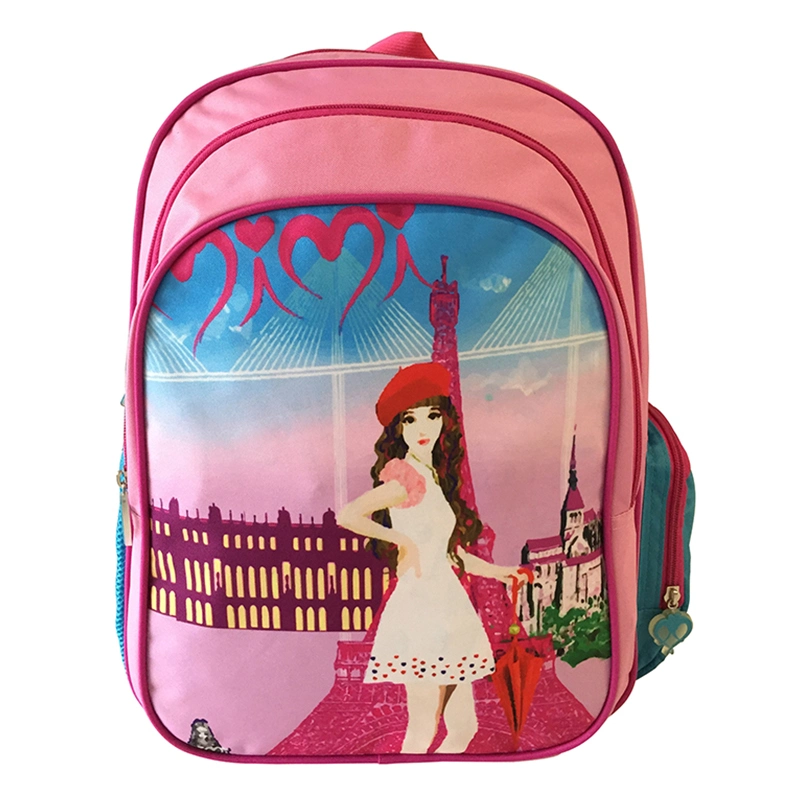 High Quality Child School Backpack Bag Custom Cartoon Student Bag for Girls