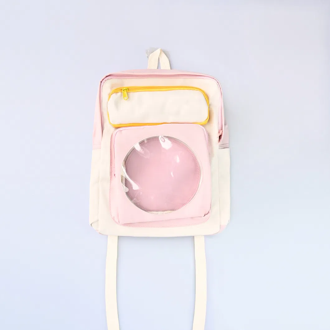 Custom Dollbag School Bag Girls Japanese Style Ins Transparent Double Shoulder Backpack Travel PVC Bag Fashion Itabag