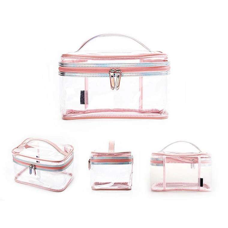 Hot Selling Transparent Waterproof Women Large Capacity Travel Cosmetics Storage Bag