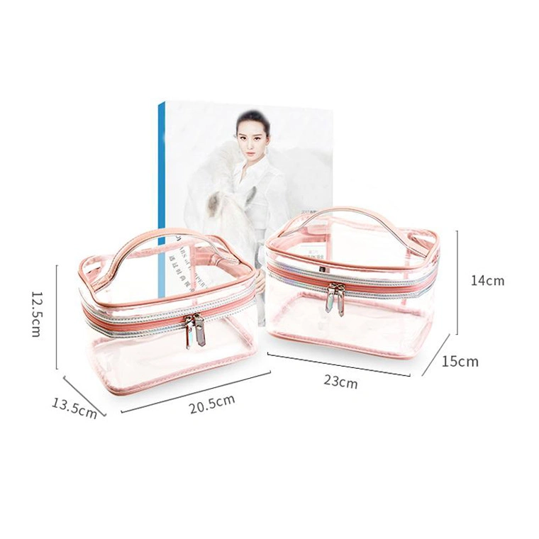 Hot Selling Transparent Waterproof Women Large Capacity Travel Cosmetics Storage Bag