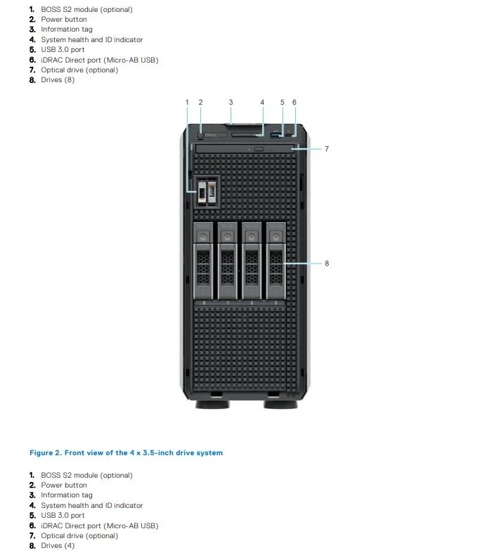 Dl Poweredge High Quality T350 Tower Server with Intel Xeon Series CPU