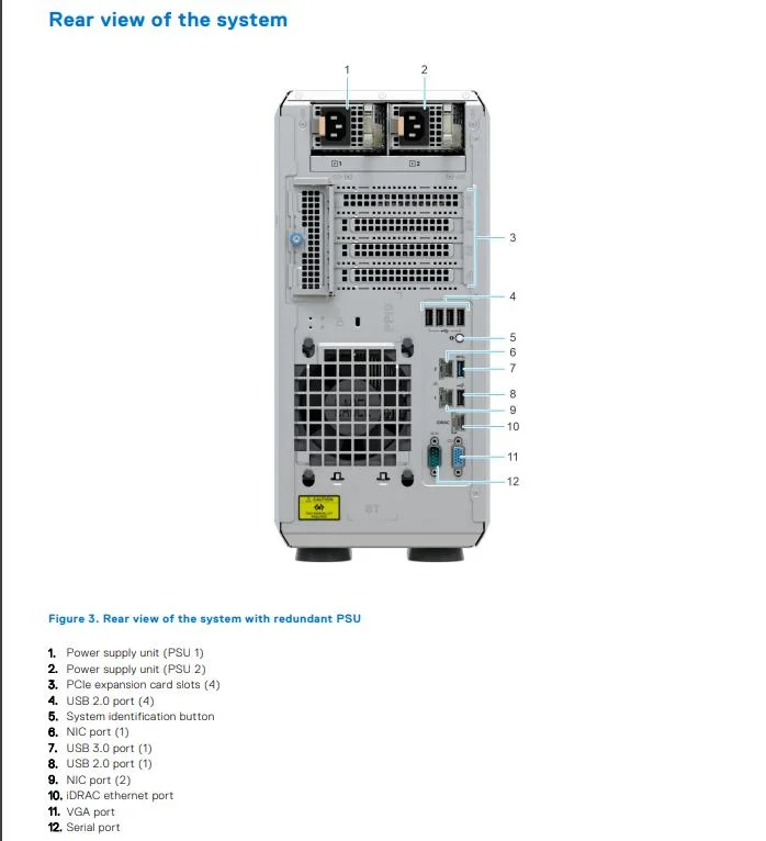 Dl Poweredge High Quality T350 Tower Server with Intel Xeon Series CPU