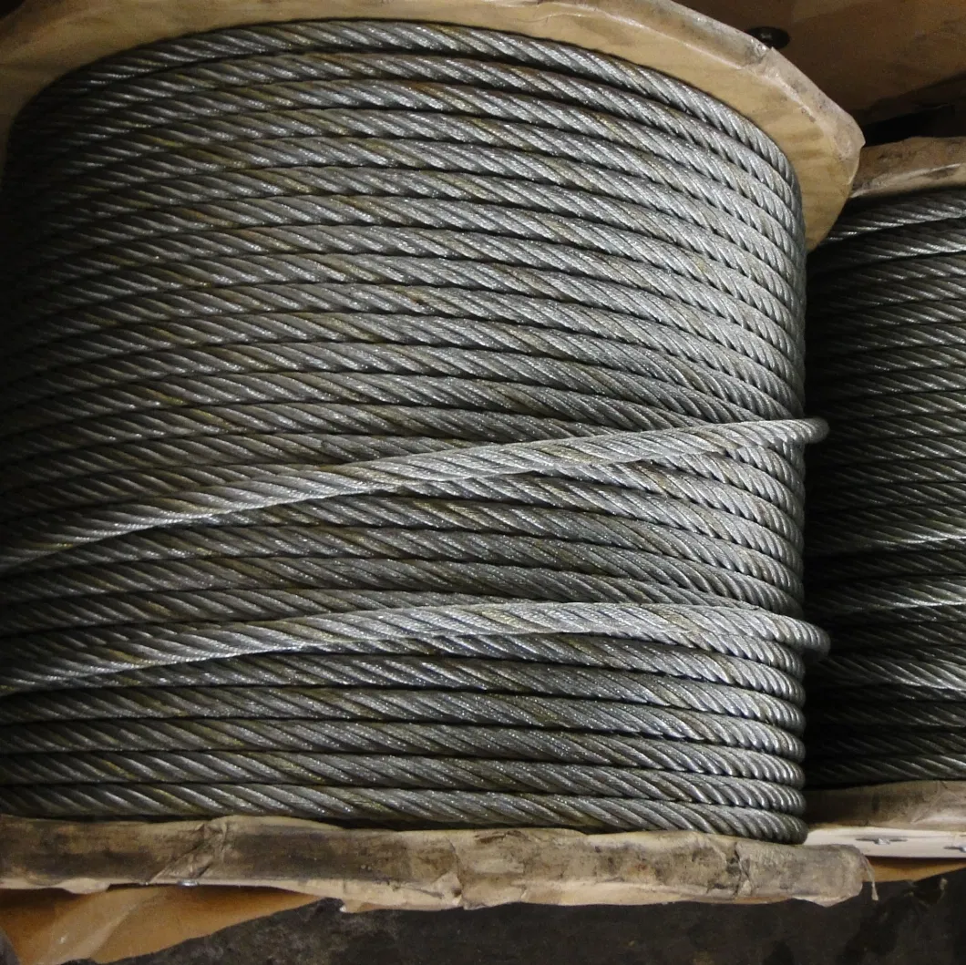 Electro Galvanized Steel Wire Rope 6X19+FC Fiber/Steel Core 7X19 Aircraft Cable