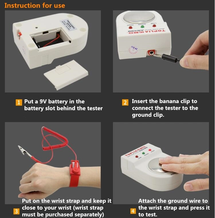 Uni-T Toplia As498 Antistatic Tester - Wrist Strap Grounding Wire