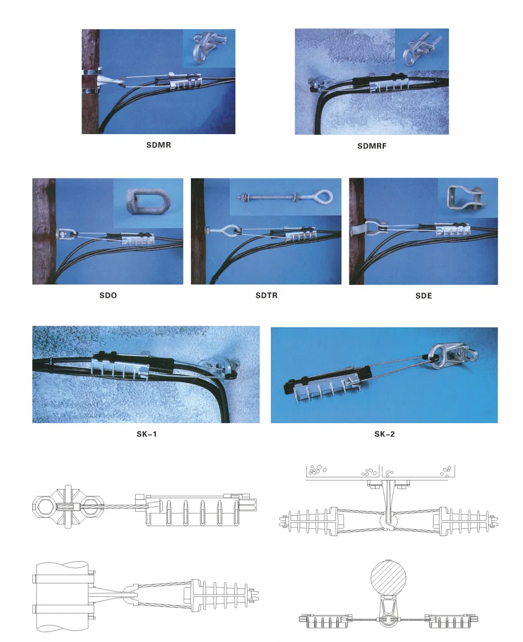 Pole Mounted ADSS Cable Suspension Clamp for Aerial Fiber Optic Cable