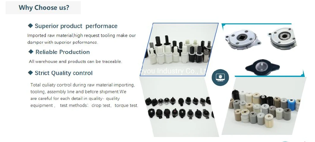 Plastic Rotary Damper Silicone Oil Soft Close Gear Damper in The Lids of Glvebox, Armrest