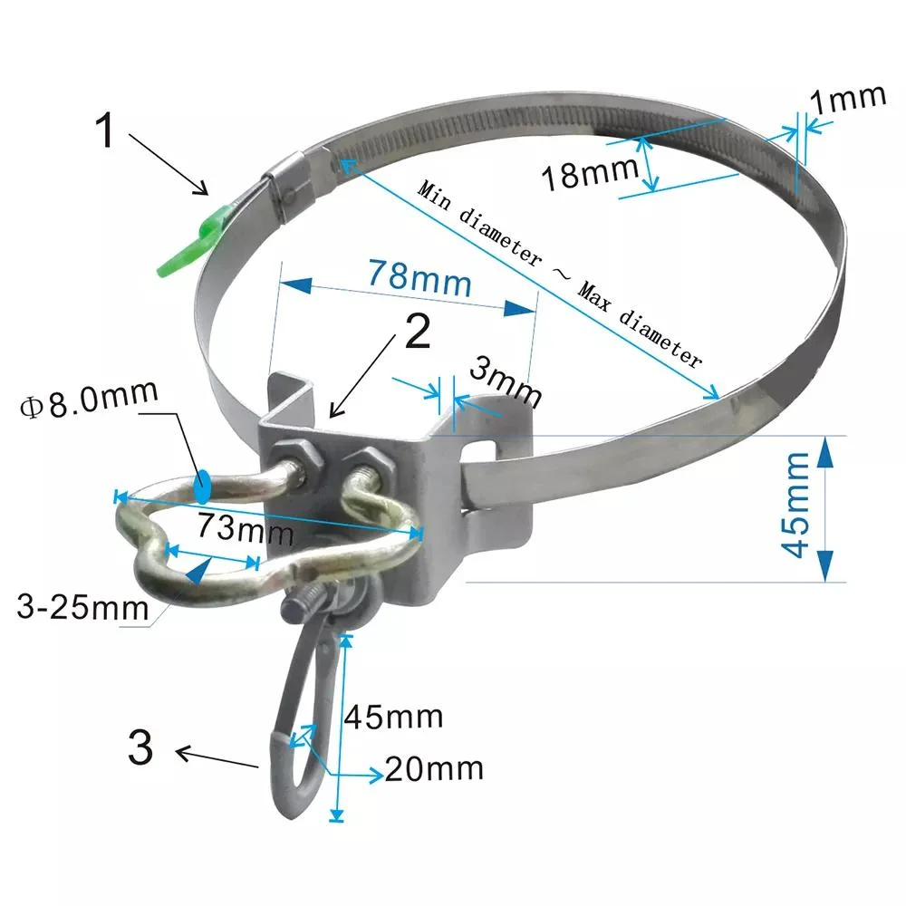 Factory Direct Sale Suspension Clamp Set Pole Fiber ADSS for Drop Cable Jointing Clamp FTTH