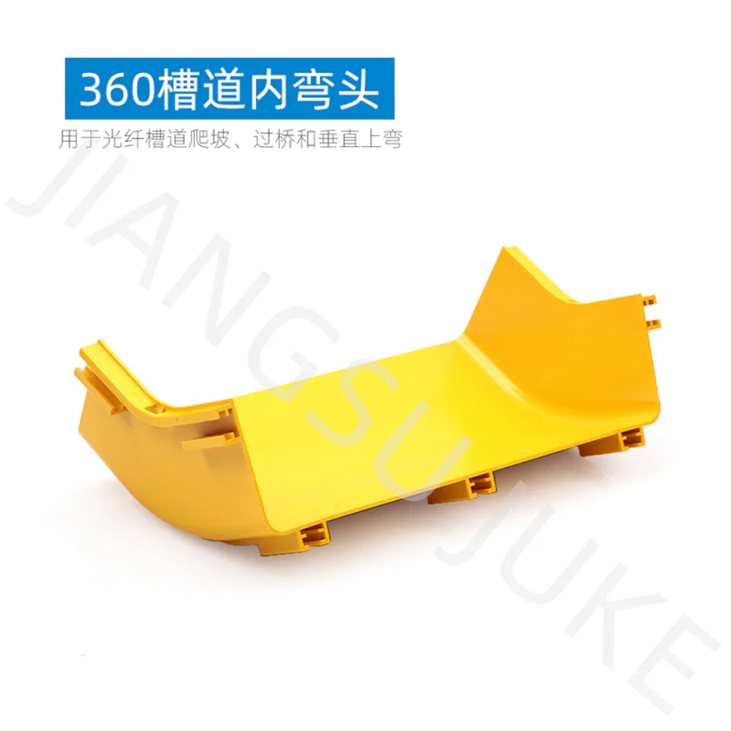 120mm, 240mm, 360mm Electric Cable Tray Yellow PVC Horizontal Tee