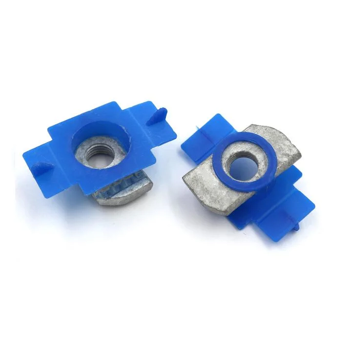 Carbon Steel White Zinc Hot DIP Galvanized M6 M8 M10 M12 Blue Plastic Wing Nut for C Channel Cable Tray Support System Nut