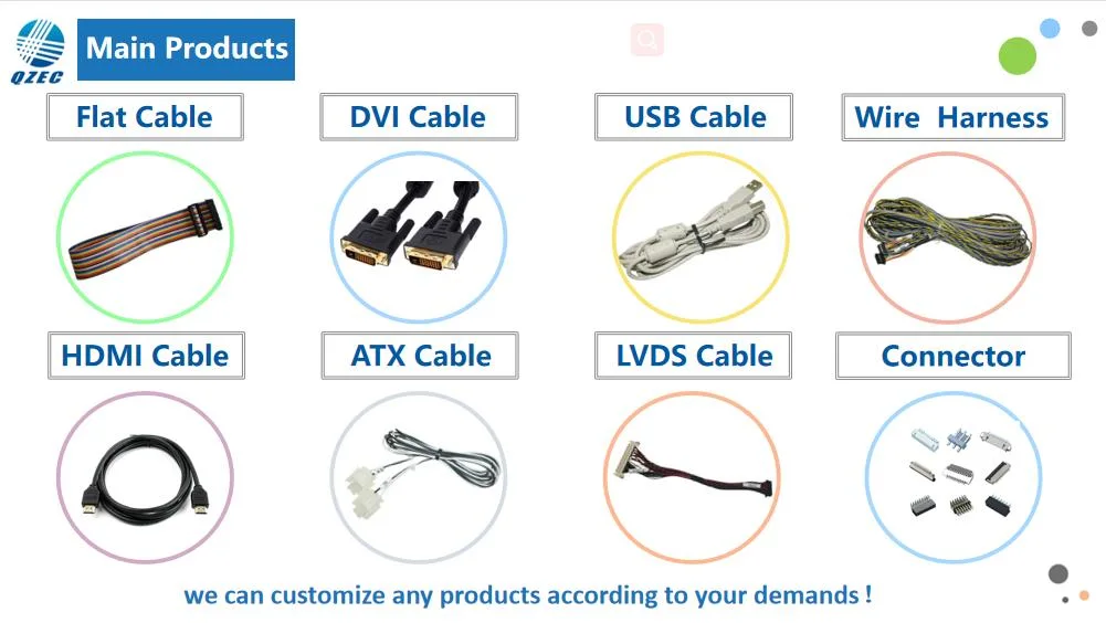 20 Pin Mini Lvds LCD Cable for LED Screen Wiring Harness TV Notebook Computer Coaxial Cable Assembly