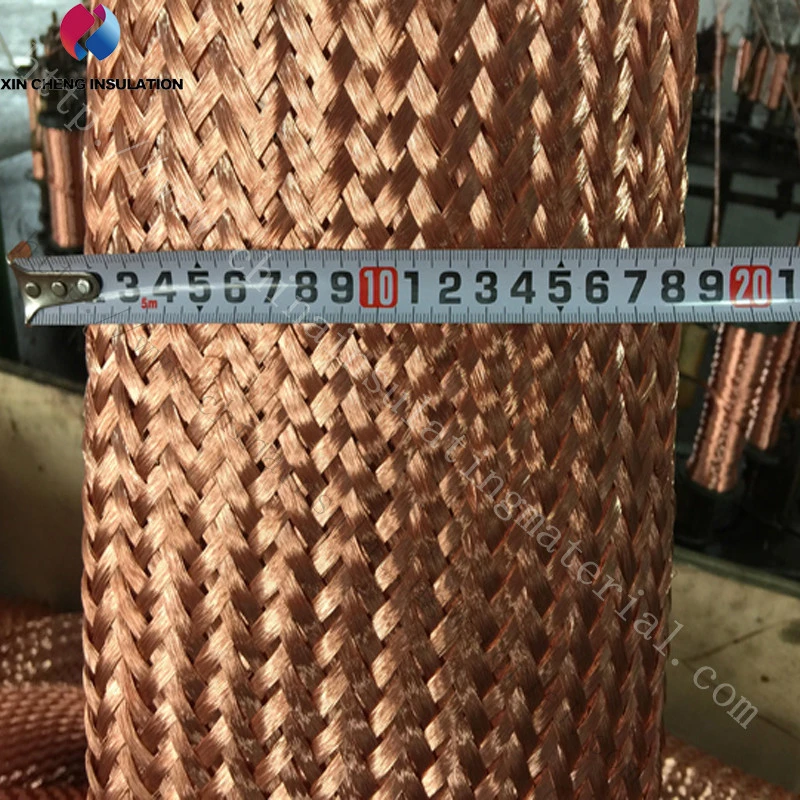 Dia 0.05mm Bare Copper Flat Braided Wire Grounding Tape