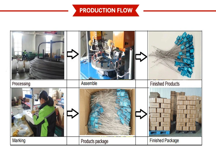 Metal Cable Seal Tightening Type Cable Ties Steel Wire Container Security Seals