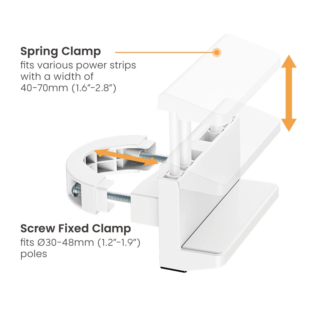 Universal Office Desk Wire Clamp Organizer Clamp Base Pole-Mounted Power Strip Holder