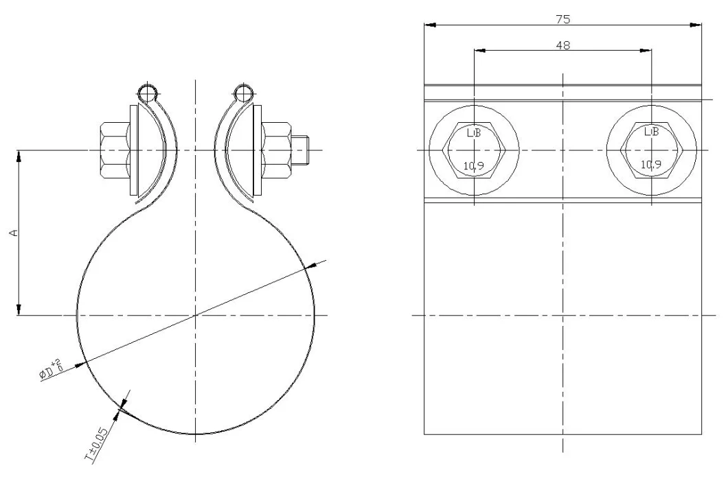 Exhaust Band Clamp 2 Inch Exhaust Pipe Joints