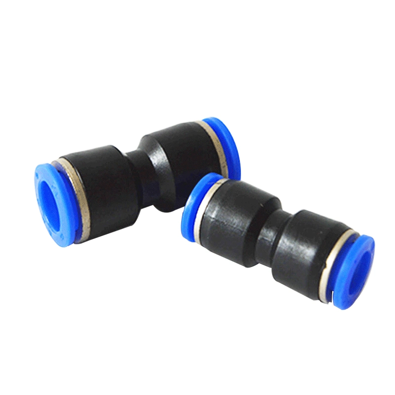 PU Series Straight 2 Way Plastic Pneumatic Fittings Quick Coupling Fitting Tube-to-Tube Push in Fitting